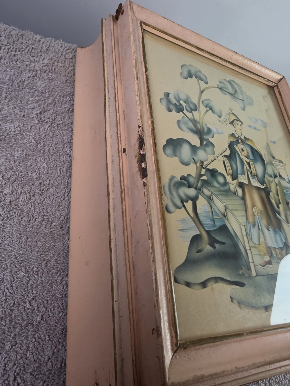 Vintage Woodrn Vanity Box Hinged Lid And With An Inset Mirror - Picture 7 of 16